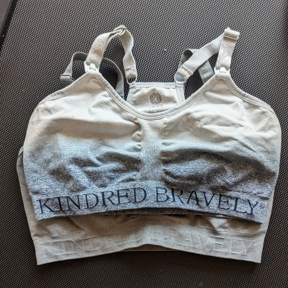 Two Kindred Bravely Sublime racerback nursing bras - sz medium busty -